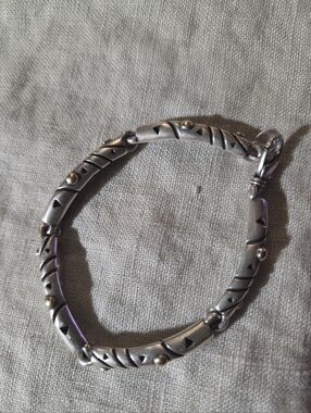 John Atencio Solar Link Bracelet, SS & 18k, 7.5 Inches